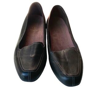 Black Leather Slip On Shoes